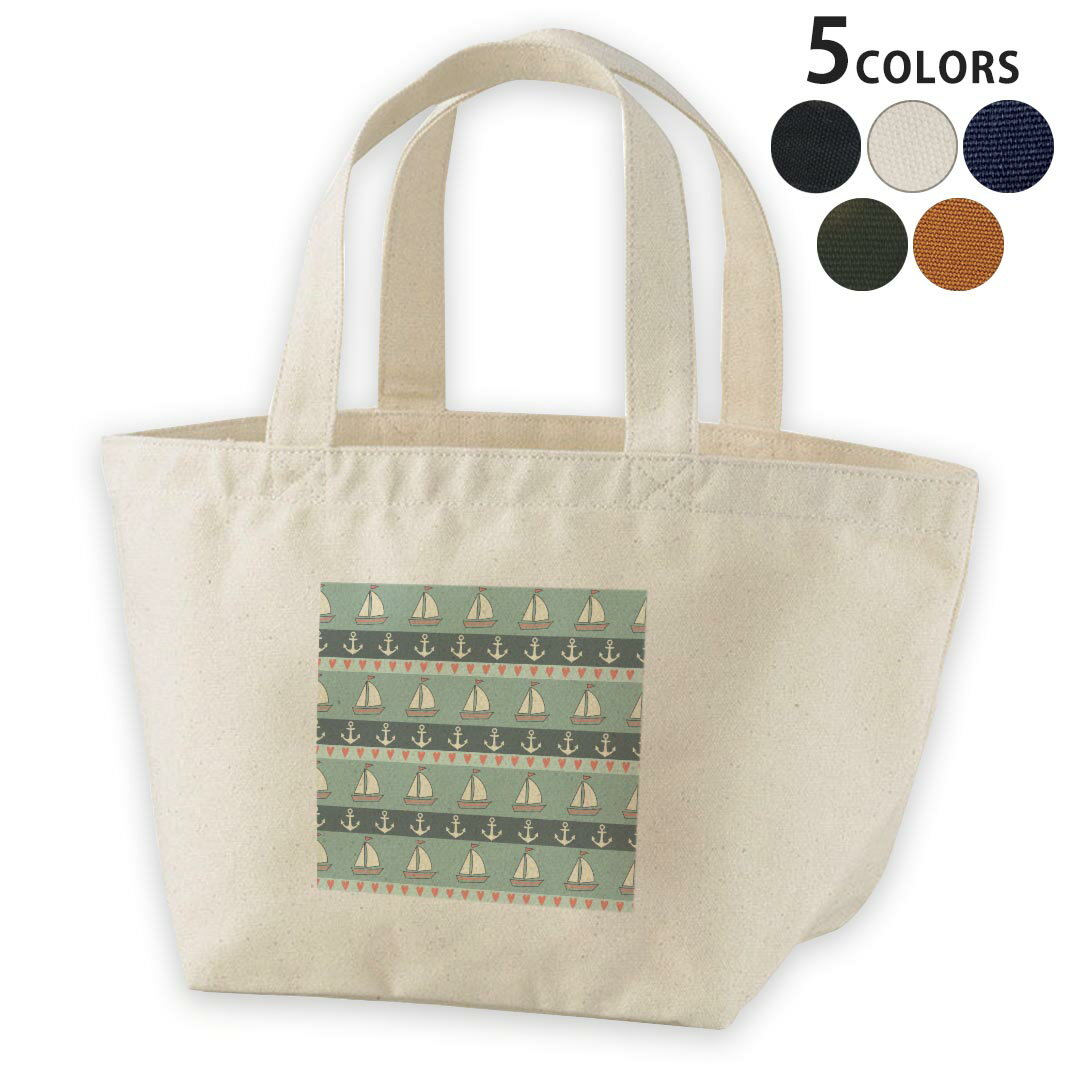 デザインランチバッグ キャンバス デイパック バッグ レディースバッグ トートバッグ ナチュラル 黒 bl..