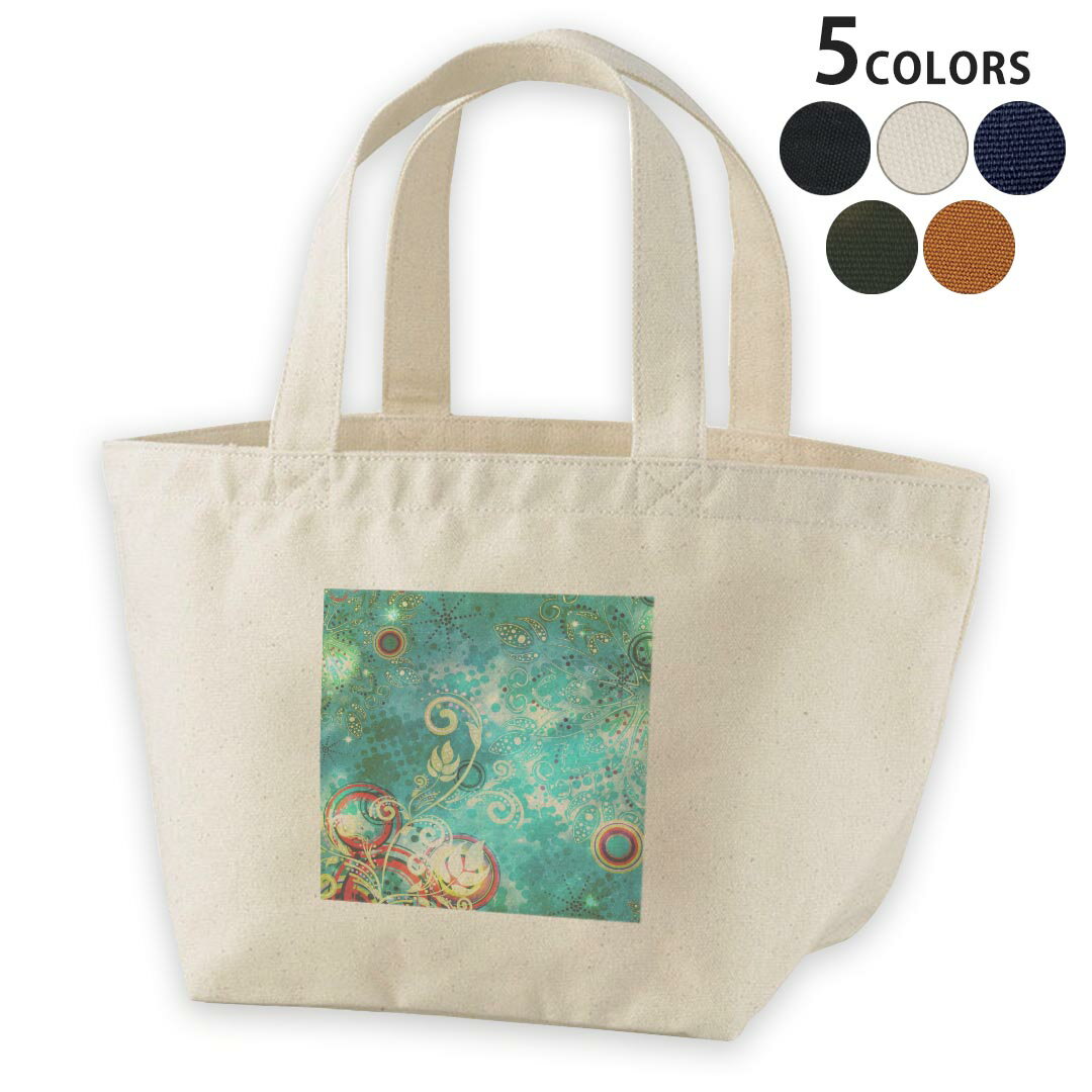 Tote Bag - デザインランチバッグ キャンバス デイパック バッグ レディースバッグ トートバッグ ナチュラル 黒 black 012191 つた　模様　キラキラ