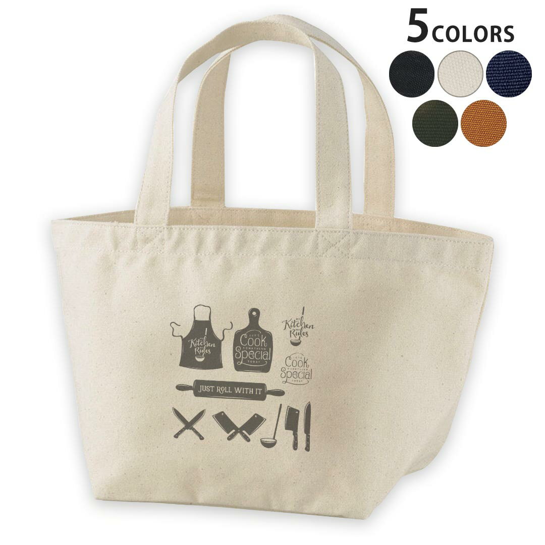 デザインランチバッグ キャンバス デイパック バッグ レディースバッグ トートバッグ ナチュラル 黒 bl..