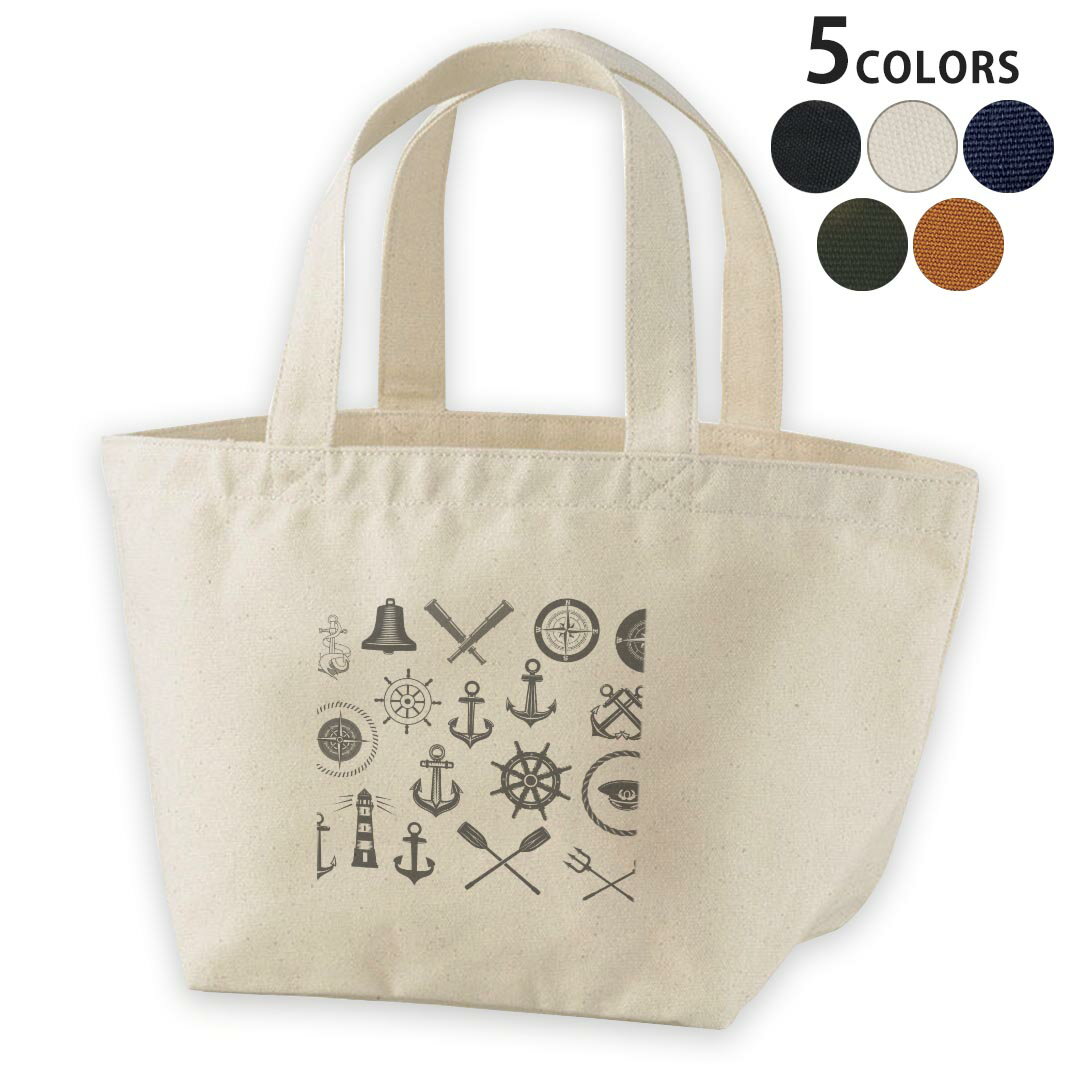 デザインランチバッグ キャンバス デイパック バッグ レディースバッグ トートバッグ ナチュラル 黒 bl..