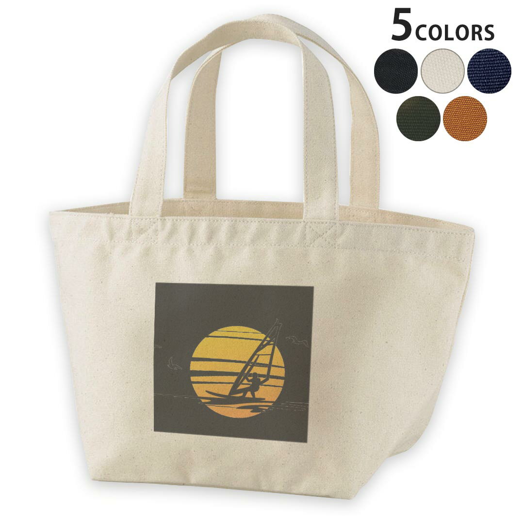 デザインランチバッグ キャンバス デイパック バッグ レディースバッグ トートバッグ ナチュラル 黒 bl..