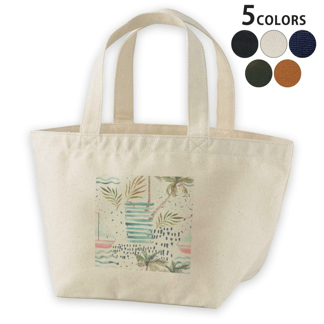 デザインランチバッグ キャンバス デイパック バッグ レディースバッグ トートバッグ ナチュラル 黒 bl..