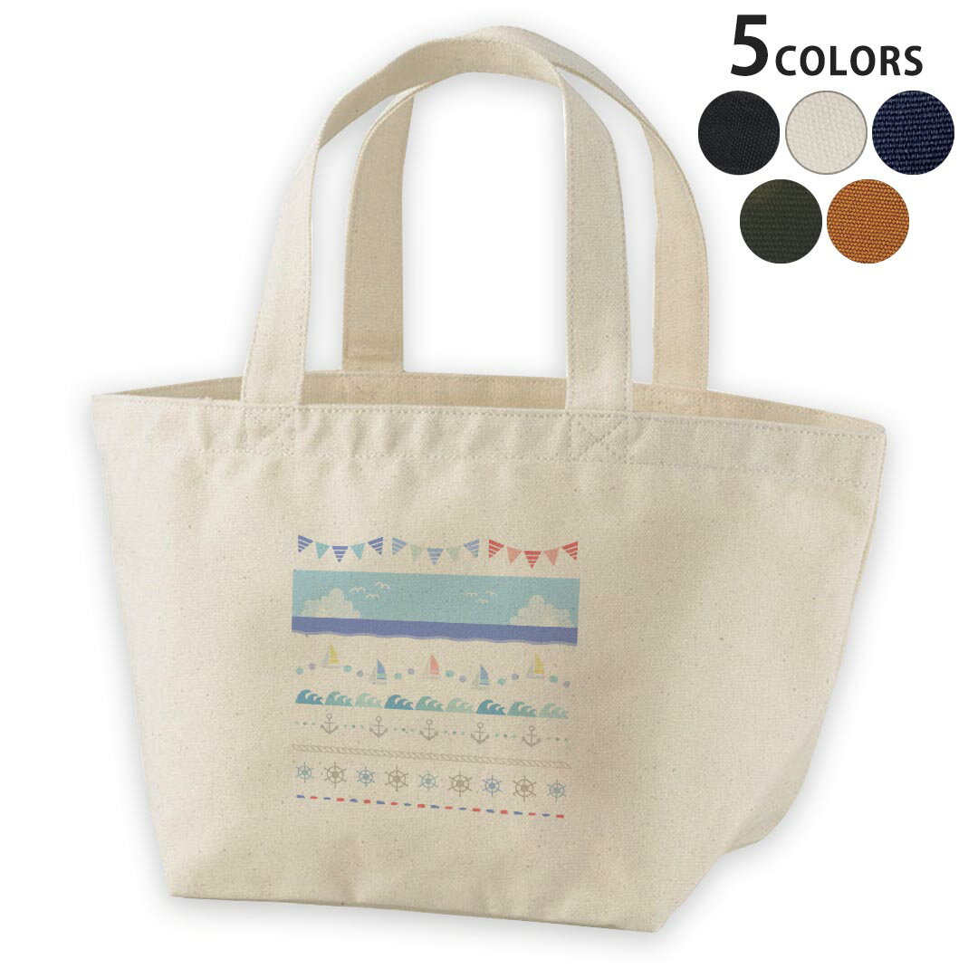 デザインランチバッグ キャンバス デイパック バッグ レディースバッグ トートバッグ ナチュラル 黒 bl..