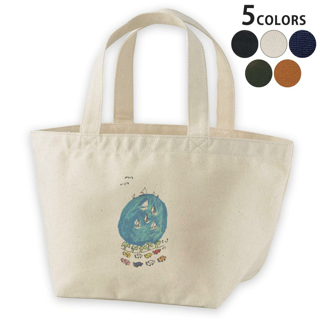 デザインランチバッグ キャンバス デイパック バッグ レディースバッグ トートバッグ ナチュラル 黒 bl..