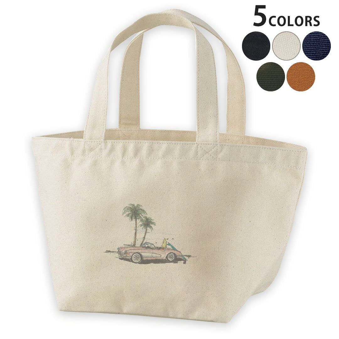 デザインランチバッグ キャンバス デイパック バッグ レディースバッグ トートバッグ ナチュラル 黒 bl..