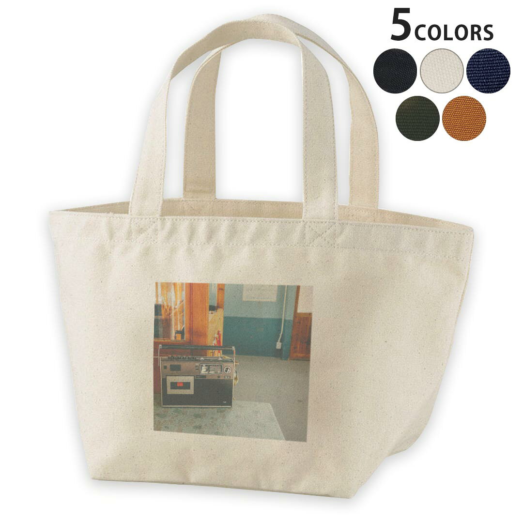 デザインランチバッグ キャンバス デイパック バッグ レディースバッグ トートバッグ ナチュラル 黒 bl..