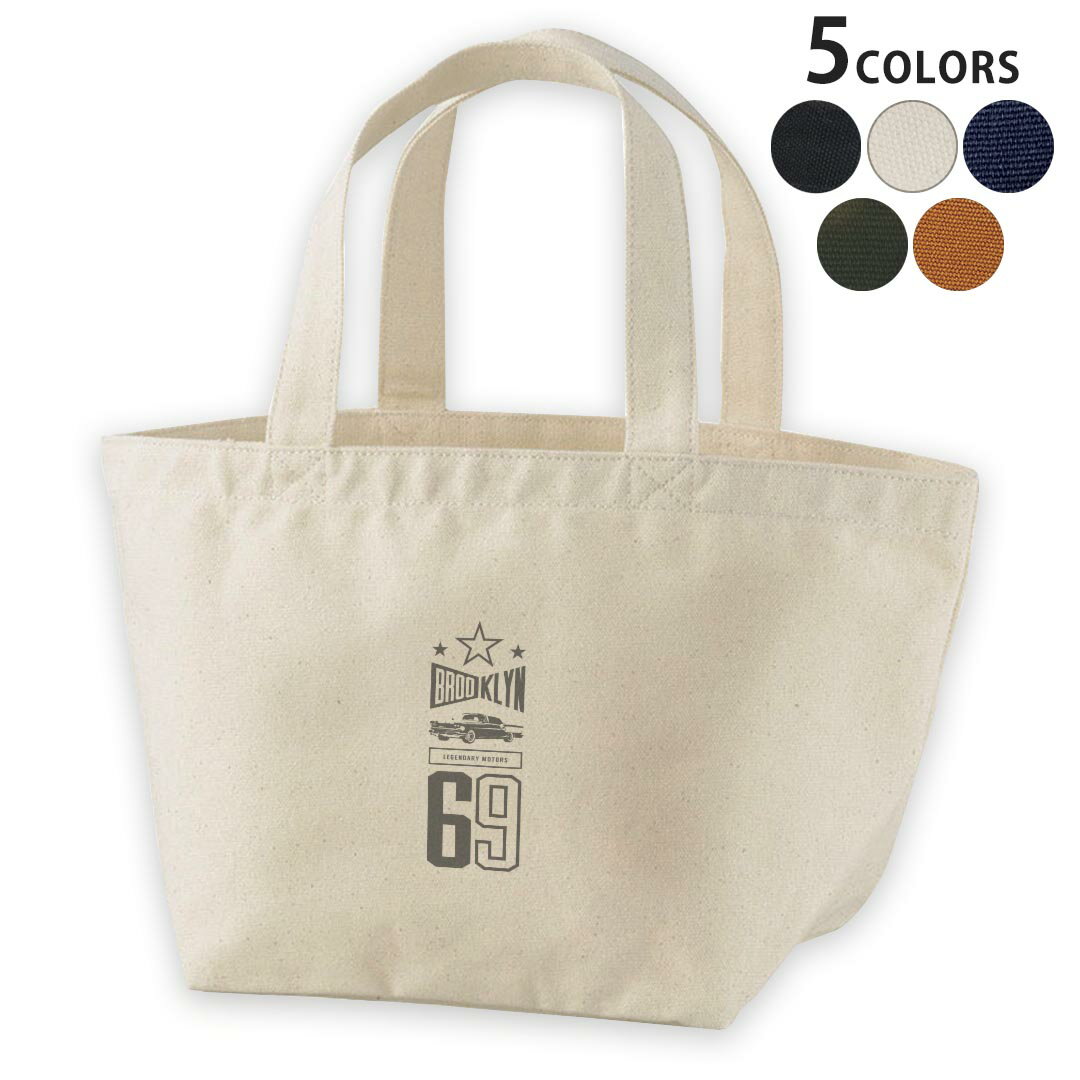 デザインランチバッグ キャンバス デイパック バッグ レディースバッグ トートバッグ ナチュラル 黒 bl..