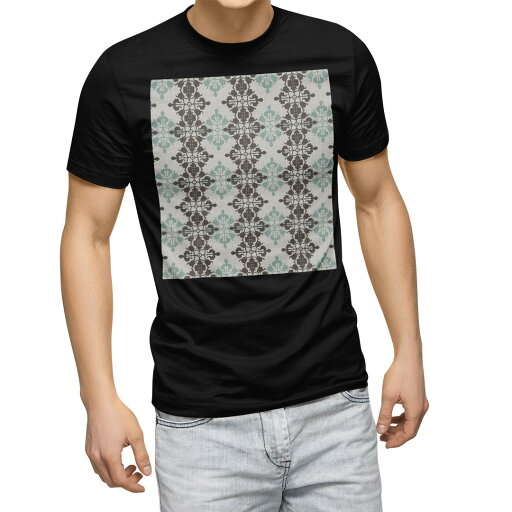 tシャツ メンズ 半袖 ブラック デザイン XS S M L XL 2XL Tシャツ ティーシャツ T shirt 黒 000291 その他 ダマスク 花 ゴージャス tシャツ メンズ 半袖 ブラック デザイン XS S M L XL 2XL Tシャツ ティーシャツ T shirt 黒 000291 その他 ダマスク 花 ゴージャス