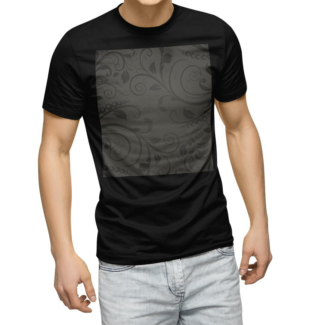 Spain （Clubs） - tシャツ メンズ 半袖 ブラック デザイン XS S M L XL 2XL Tシャツ ティーシャツ T shirt　黒 000416 その他 ペイズリー　ダマスク　花