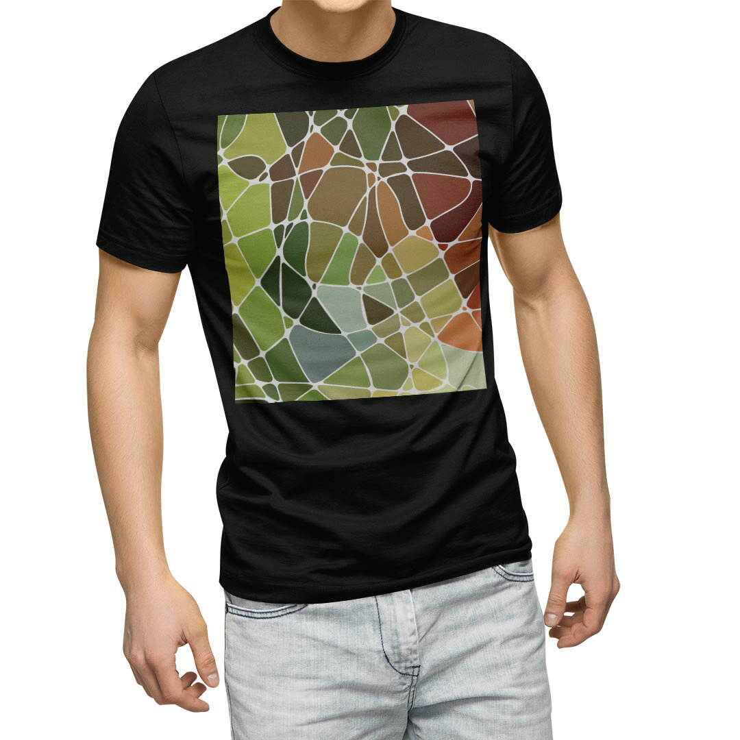樂天商城 - tシャツ メンズ 半袖 ブラック デザイン XS S M L XL 2XL Tシャツ ティーシャツ T shirt　黒 000485 その他 タイル　カモフラージュ
