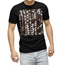 tシャツ メンズ 半袖 ブラック デザイン XS S M L XL 2XL Tシャツ ティーシャツ T shirt 黒 000857 その他 水玉 チョコ