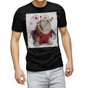 tシャツ メンズ 半袖 ブラック デザイン XS S M L XL 2XL Tシャツ ティーシャツ T shirt 黒 001176 アニマル 犬 てんとう虫(4)