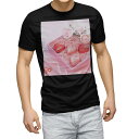 tシャツ メンズ 半袖 ブラック デザイン XS S M L XL 2XL Tシャツ ティーシャツ T shirt 黒 001621 ラブリー ハート チョコ