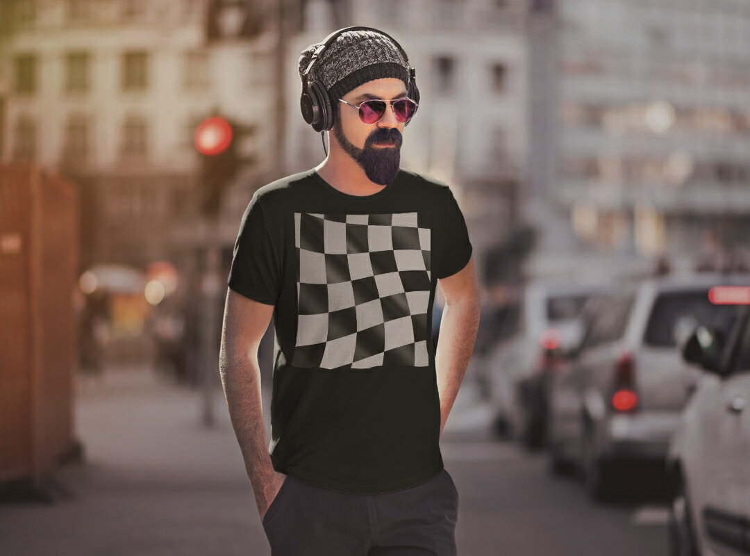 tシャツ メンズ 半袖 ブラック デザイン XS S M L XL 2XL Tシャツ ティーシャツ T shirt　黒 000999 その他 チェッカーフラッグ　白黒