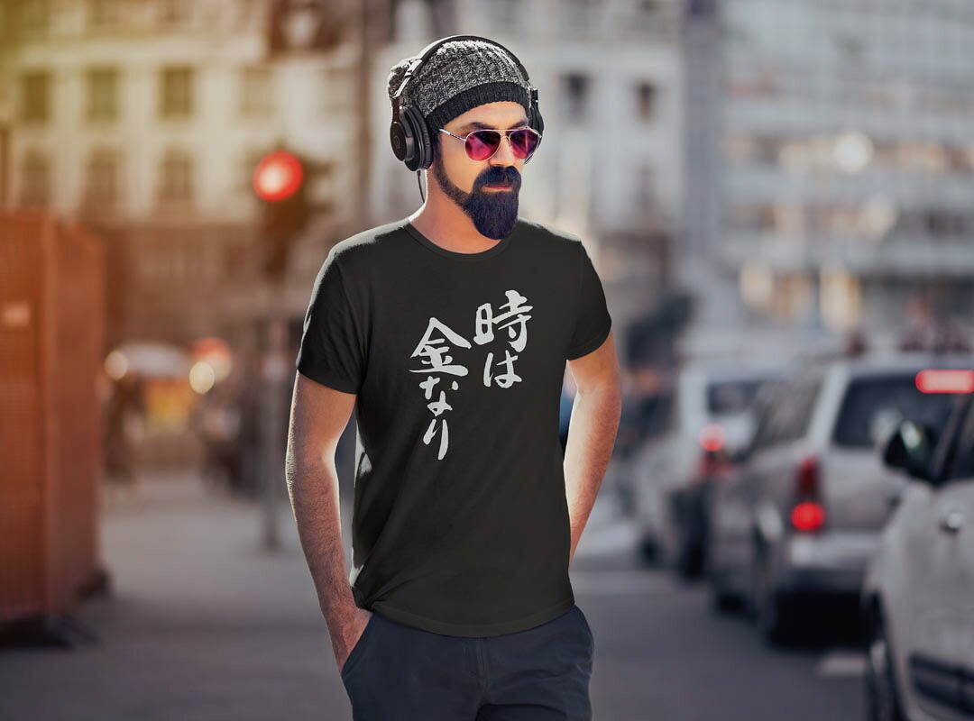 tシャツ メンズ 半袖 ブラック デザイン XS S M L XL 2XL Tシャツ ティーシャツ T shirt 黒 001707 日本語　漢字 kabekore-11103085 kabeコレ サンプル画像2