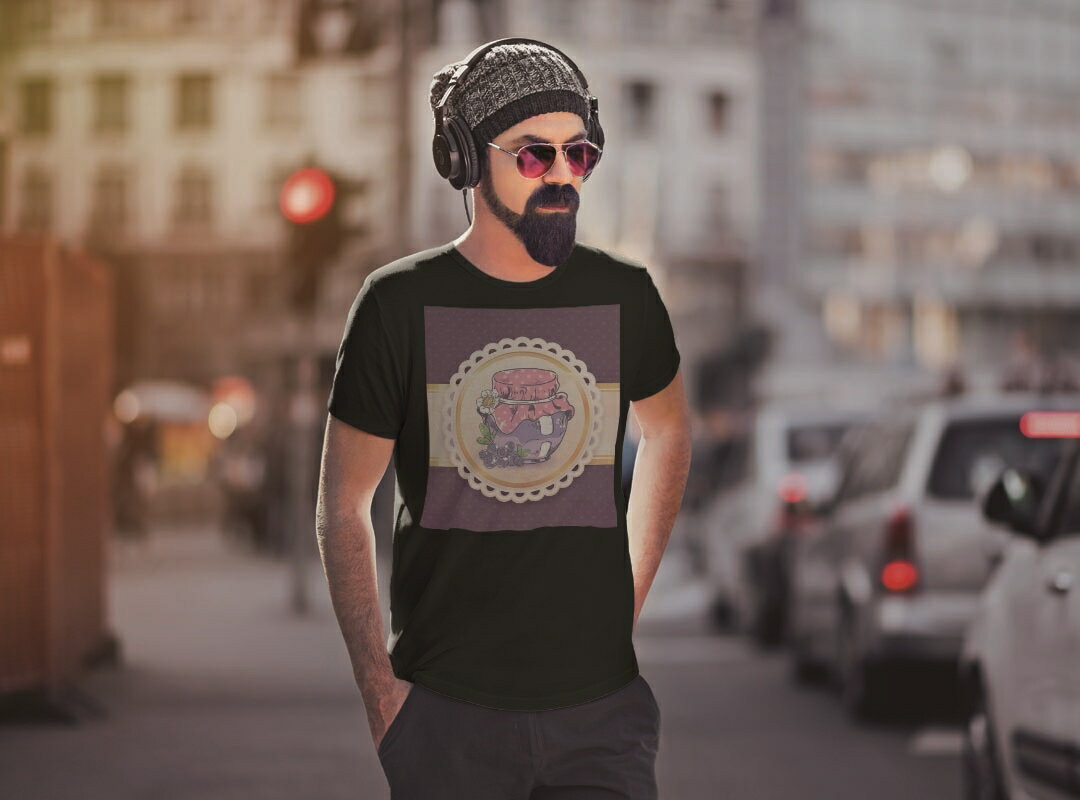 tシャツ メンズ 半袖 ブラック デザイン XS S M L XL 2XL Tシャツ ティーシャツ T shirt　黒 008783 ユニーク 花　フラワー　紫　パープル