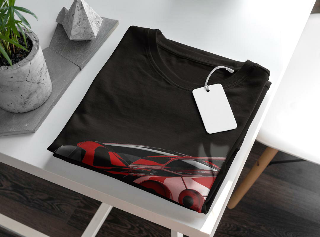 tシャツ レディース 半袖 ブラック 黒 デザイン M L Tシャツ ティーシャツ T shirt 002827 車　写真 kabekore-11282410 kabeコレ サンプル画像3