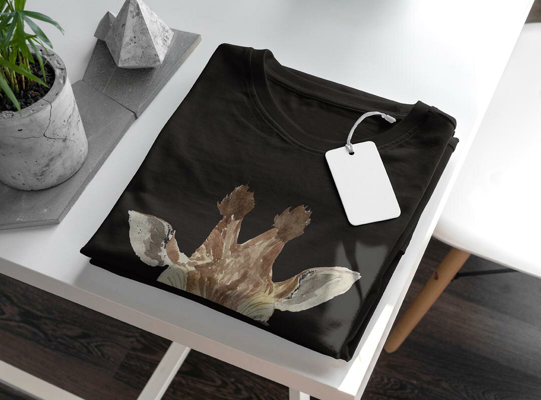 tシャツ レディース 半袖 ブラック 黒 デザイン M L Tシャツ ティーシャツ T shirt 020030 動物 麒麟 きりん kabekore-11278764 kabeコレ サンプル画像3