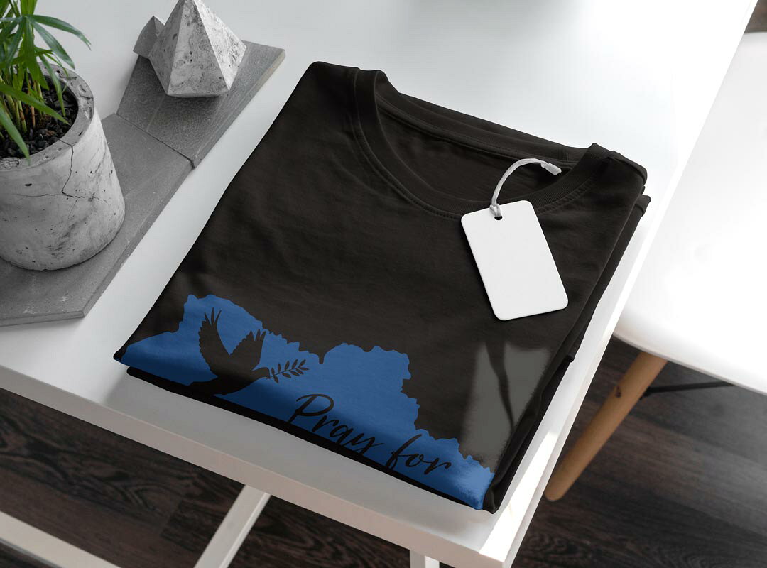 tシャツ メンズ 半袖 ブラック デザイン XS S M L XL 2XL Tシャツ ティーシャツ T shirt　黒 020986 ukraine ウクライナ kabekore-11108793 kabeコレ サンプル画像3
