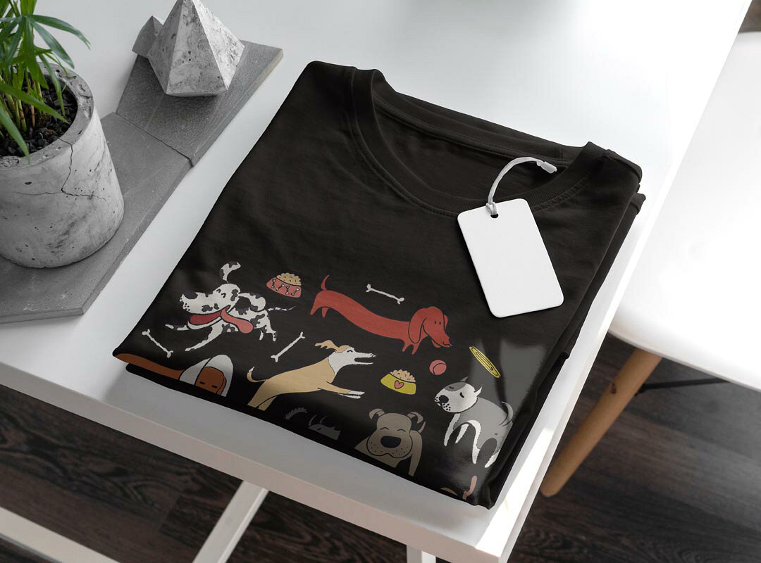 tシャツ レディース 半袖 ブラック 黒 デザイン M L Tシャツ ティーシャツ T shirt 022532 犬 dog かわいい kabekore-11277002 kabeコレ サンプル画像3