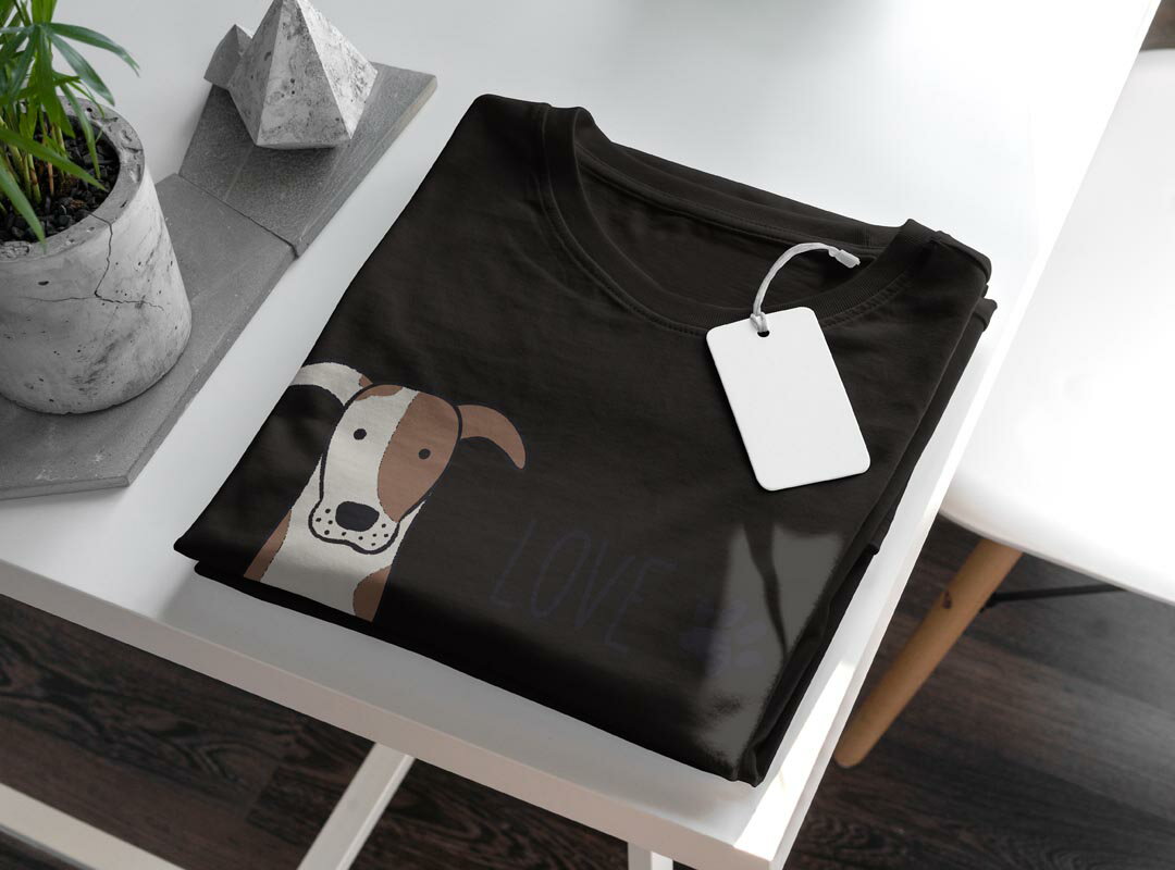 t����� ��ǥ����� Ⱦµ �֥�å� �� �ǥ����� M L T����� �ƥ�������� T shirt 022565 �� dog ���襤��