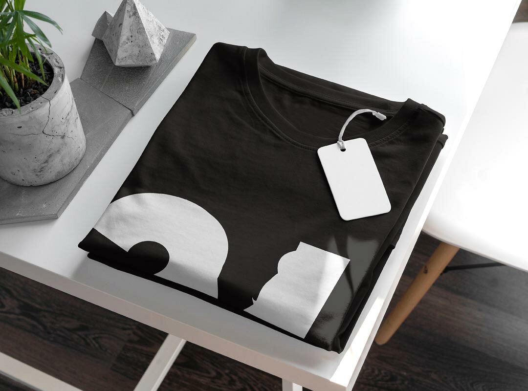 tシャツ レディース 半袖 ブラック 黒 デザイン M L Tシャツ ティーシャツ T shirt 023720 マーク　白黒 kabekore-11279986 kabeコレ サンプル画像3