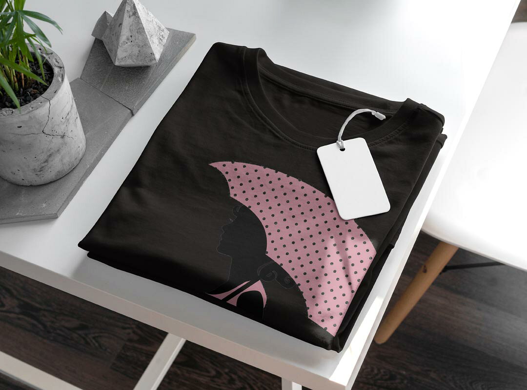 tシャツ レディース 半袖 ブラック 黒 デザイン M L Tシャツ ティーシャツ T shirt 026235 妊婦　ドット　マタニティ kabekore-11278005 kabeコレ サンプル画像3
