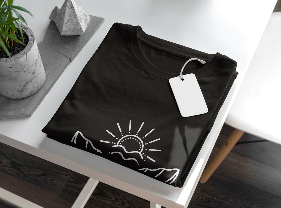 tシャツ レディース 半袖 ブラック 黒 デザイン S M L XL Tシャツ ティーシャツ T shirt 032180 クジラ サンセット kabekore-11010787 kabeコレ サンプル画像3