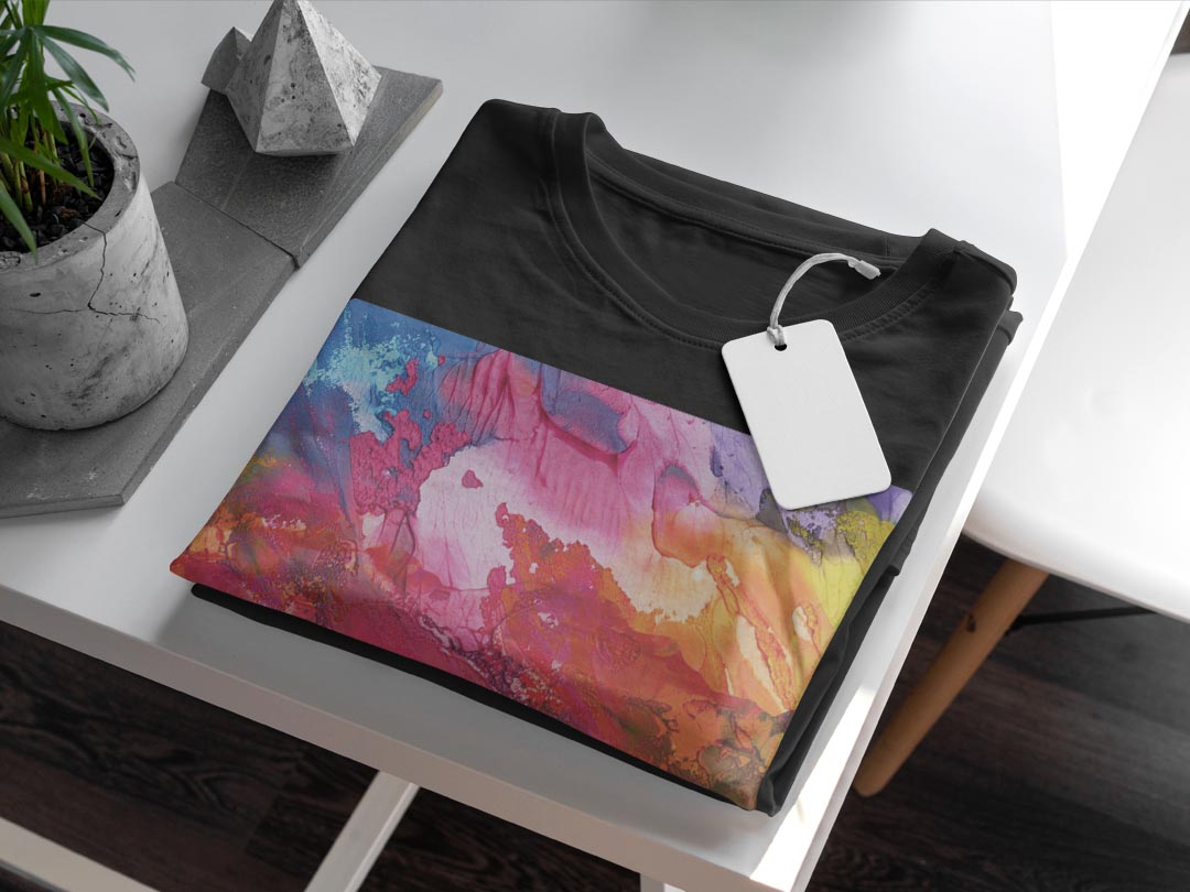 tシャツ メンズ 半袖 ブラック デザイン XS S M L XL 2XL Tシャツ ティーシャツ T shirt　黒 004721 フラワー 写真・風景 色彩　カラフル