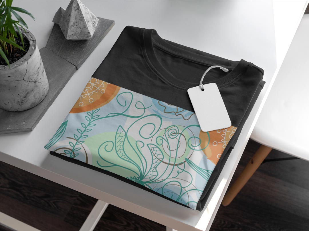 tシャツ メンズ 半袖 ブラック デザイン XS S M L XL 2XL Tシャツ ティーシャツ T shirt　黒 005010 フラワー 花　フラワー　イラスト