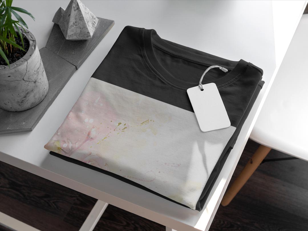 tシャツ メンズ 半袖 ブラック デザイン XS S M L XL 2XL Tシャツ ティーシャツ T shirt　黒 005340 フラワー 花　フラワー　色彩