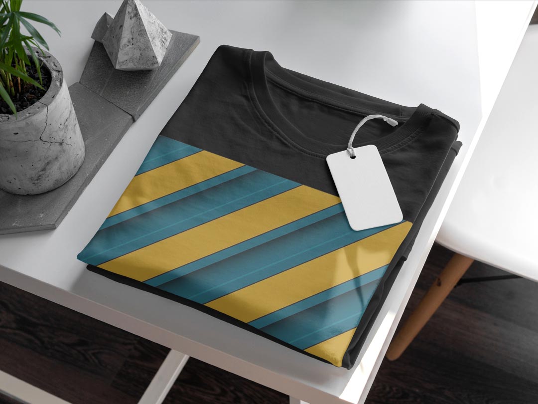 tシャツ メンズ 半袖 ブラック デザイン XS S M L XL 2XL Tシャツ ティーシャツ T shirt　黒 006637 チェック・ボーダー 黄色　青　ブルー　模様