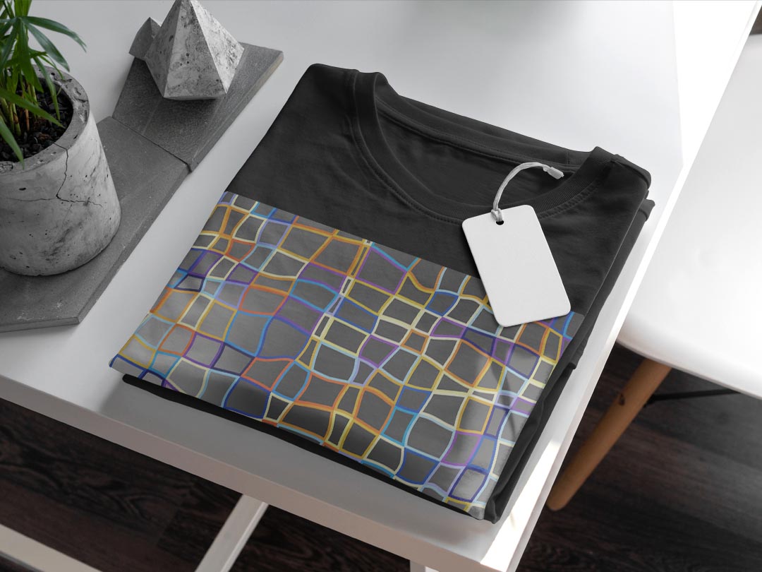 tシャツ メンズ 半袖 ブラック デザイン XS S M L XL 2XL Tシャツ ティーシャツ T shirt　黒 008647 クール カラフル　模様