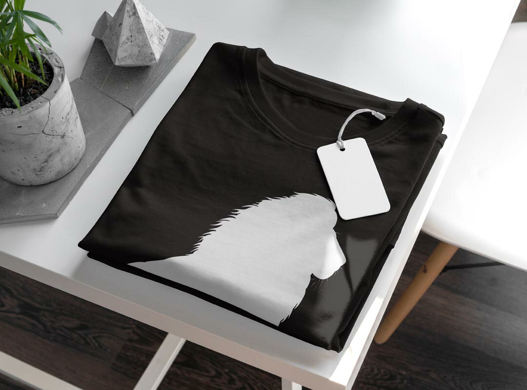 tシャツ メンズ 半袖 ブラック デザイン XS S M L XL 2XL Tシャツ ティーシャツ T shirt 黒 009564 動物　ライオン　モノクロ