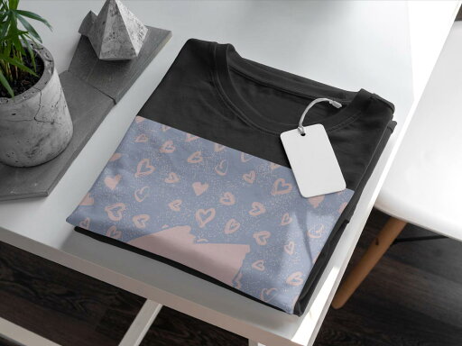 tシャツ メンズ 半袖 ブラック デザイン XS S M L XL 2XL Tシャツ ティーシャツ T shirt 黒 010579 ハート ピンク 紫