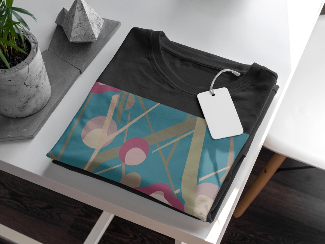 tシャツ メンズ 半袖 ブラック デザイン XS S M L XL 2XL Tシャツ ティーシャツ T shirt　黒 010633 花　和柄　ピンク　緑