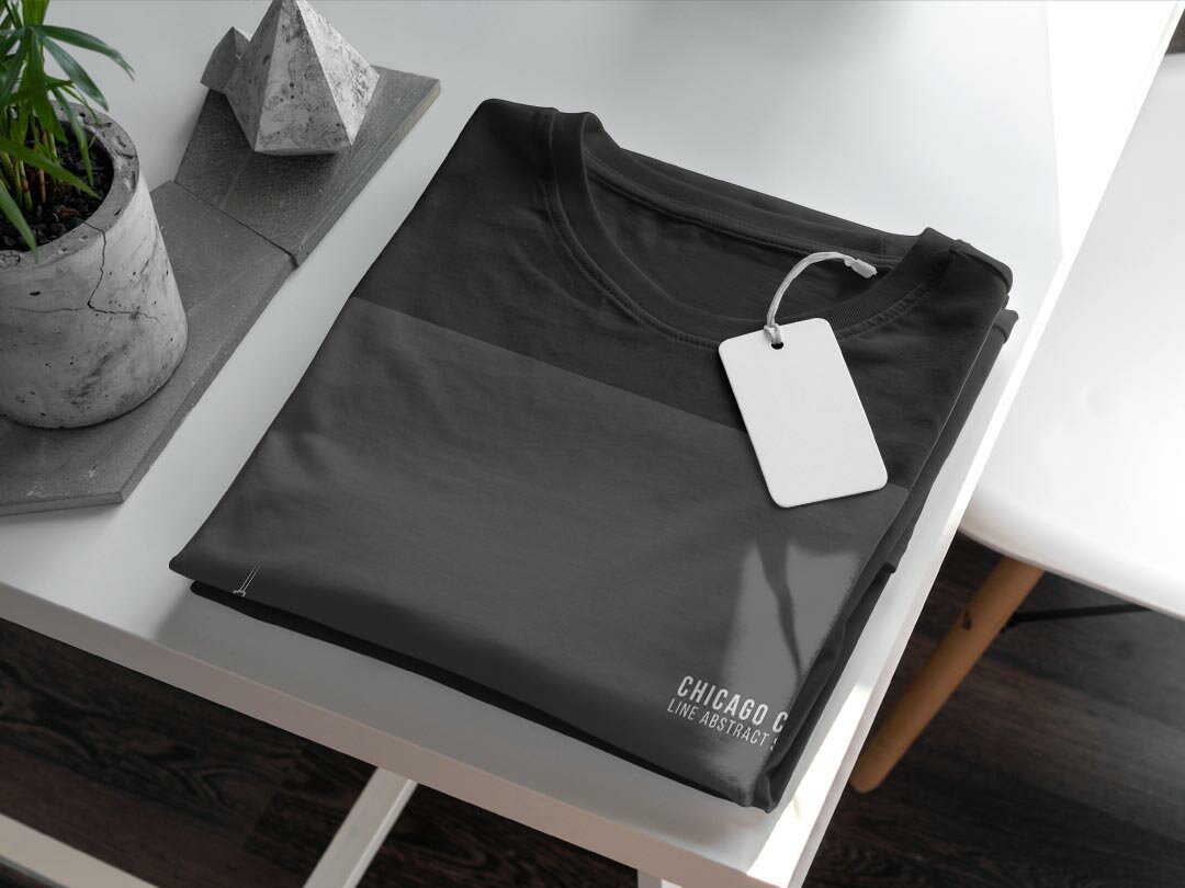 tシャツ メンズ 半袖 ブラック デザイン XS S M L XL 2XL Tシャツ ティーシャツ T shirt　黒 011352 シカゴ　外国　街並み