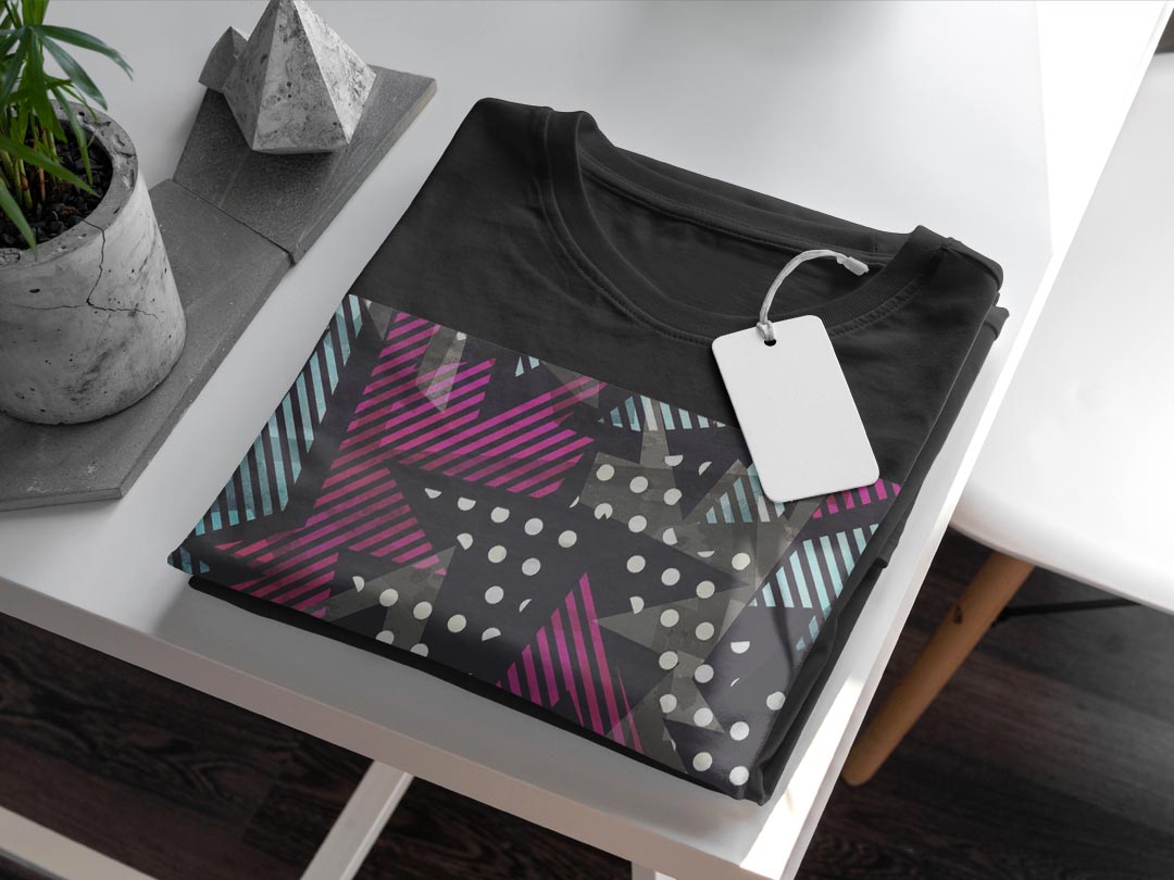 tシャツ メンズ 半袖 ブラック デザイン XS S M L XL 2XL Tシャツ ティーシャツ T shirt　黒 012350 柄　ドット　ストライプ