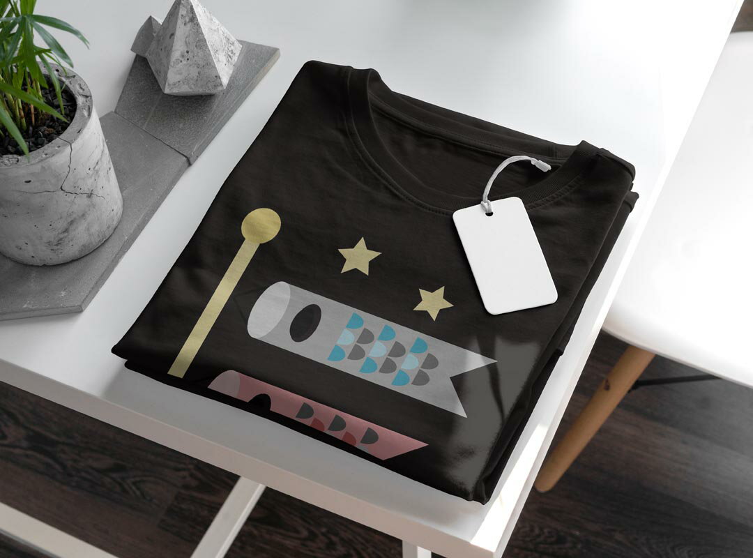 tシャツ メンズ 半袖 ブラック デザイン XS S M L XL 2XL Tシャツ ティーシャツ T shirt 黒 012890 こいのぼり　節句　こどもの日