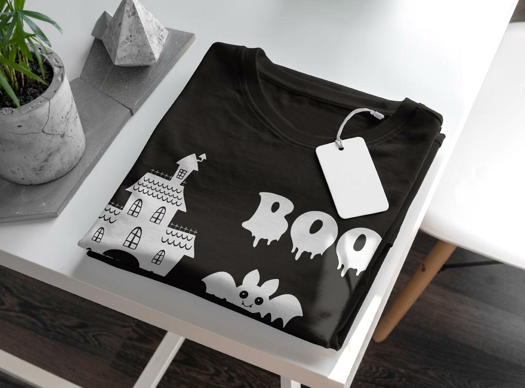 tシャツ メンズ 半袖 ブラック デザイン XS S M L XL 2XL Tシャツ ティーシャツ T shirt 黒 013515 ハロウィン　おばけ　かぼちゃ