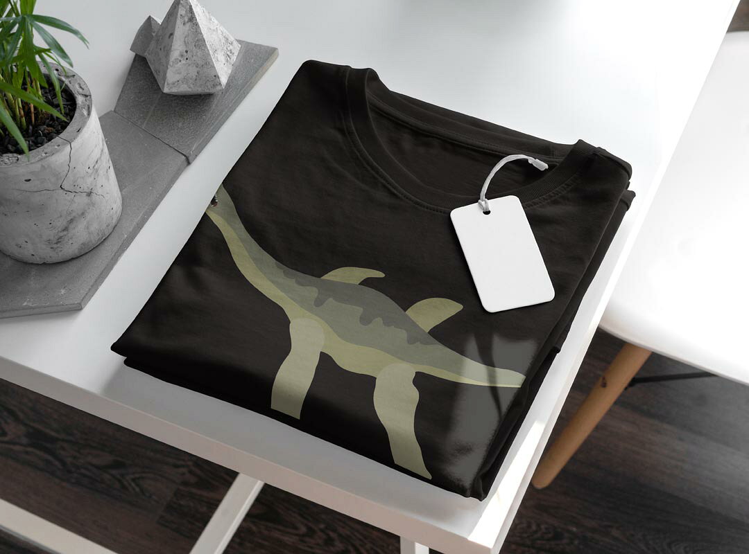 tシャツ レディース 半袖 ブラック 黒 デザイン M L Tシャツ ティーシャツ T shirt 019801 恐竜 plesiosaurus プレシオサウルス kabekore-11281190 kabeコレ サンプル画像3