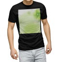 tシャツ メンズ 半袖 ブラック デザイン XS S M L XL 2XL Tシャツ ティーシャツ T shirt 黒 002146 クール 花 フラワー 緑(4)