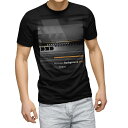 tシャツ メンズ 半袖 ブラック デザイン XS S M L XL 2XL Tシャツ ティーシャツ T shirt 黒 002592 クール 模様 黒 グレー