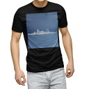 tシャツ メンズ 半袖 ブラック デザイン XS S M L XL 2XL Tシャツ ティーシャツ T shirt 黒 002768 写真・風景 空 乗り物 飛行機(4)