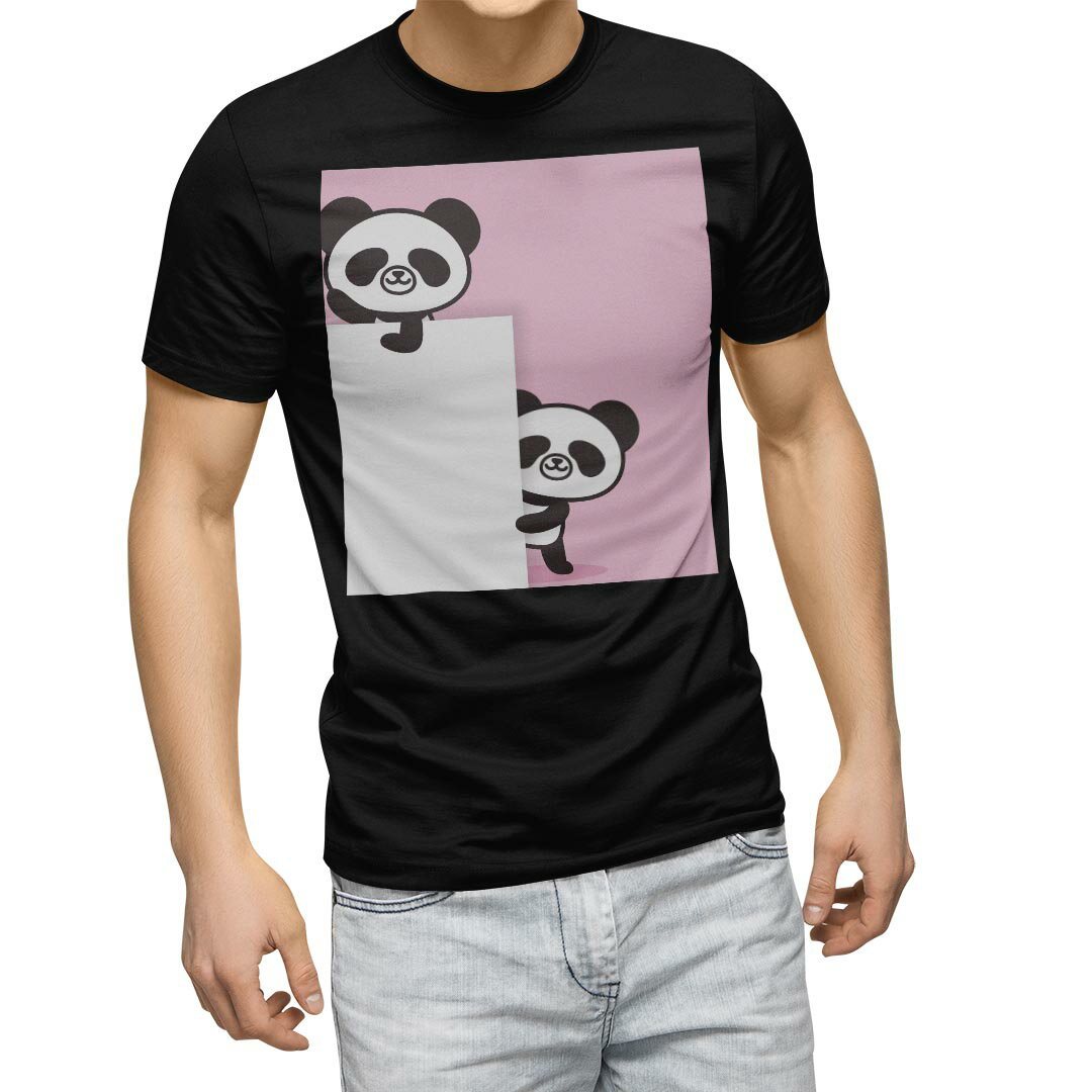 tシャツ メンズ 半袖 ブラック デザイン XS S M L XL 2XL Tシャツ ティーシャツ T shirt 黒 003437 ユニーク アニマル 動物 イラスト キャラクター