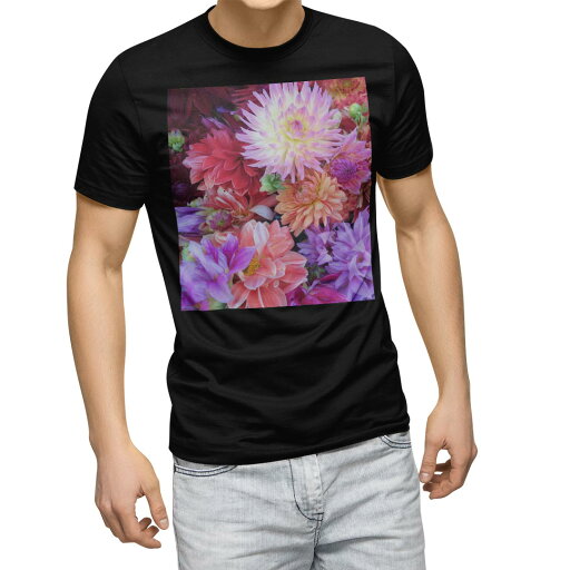 tシャツ メンズ 半袖 ブラック デザイン XS S M L XL 2XL Tシャツ ティーシャツ T shirt 黒 023341 花 フラワー 写真 tシャツ メンズ 半袖 ブラック デザイン XS S M L XL 2XL Tシャツ ティーシャツ T shirt 黒 023341 花 フラワー 写真