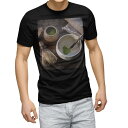 tシャツ メンズ 半袖 ブラック デザイン XS S M L XL 2XL Tシャツ ティーシャツ T shirt 黒 023557 お茶 抹茶 茶道 日本 和