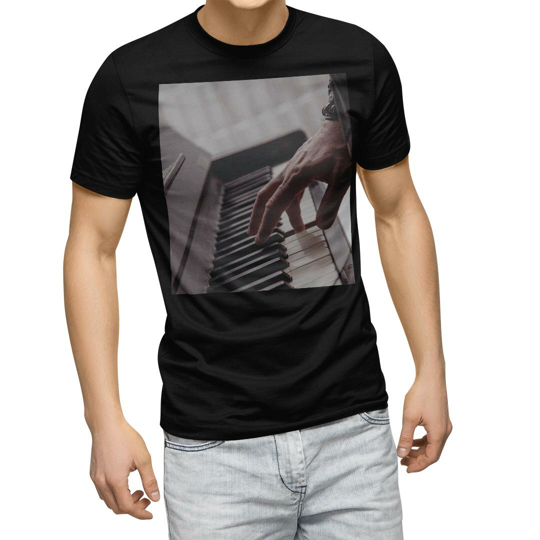 tシャツ メンズ 半袖 ブラック デザイン XS S M L XL 2XL Tシャツ ティーシャツ T shirt　黒 023677 ピ..