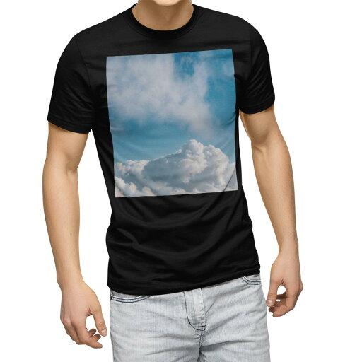 tシャツ メンズ 半袖 ブラック デザイン XS S M L XL 2XL Tシャツ ティーシャツ T shirt 黒 023802 空 雲 写真 tシャツ メンズ 半袖 ブラック デザイン XS S M L XL 2XL Tシャツ ティーシャツ T shirt 黒 023802 空 雲 写真