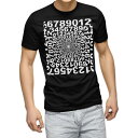 tシャツ メンズ 半袖 ブラック デザイン XS S M L XL 2XL Tシャツ ティーシャツ T shirt 黒 026103 数字 文字(4)